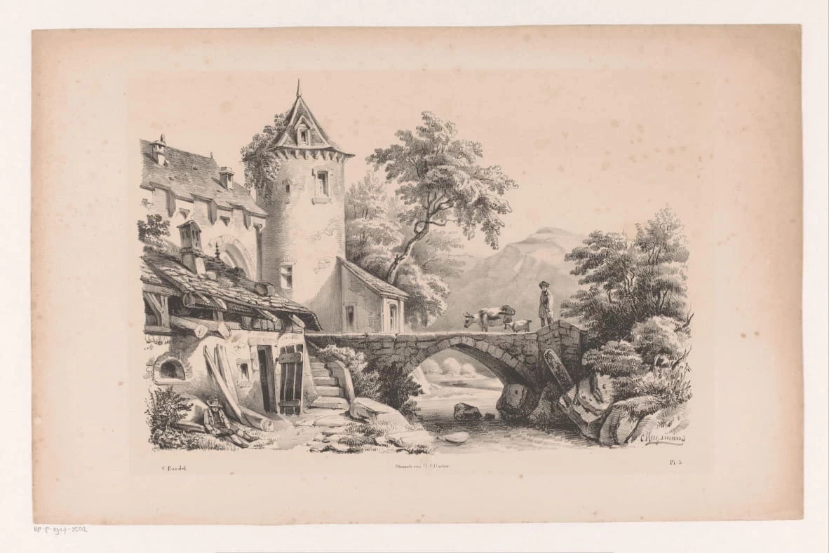 Case e ponte nel paesaggio di montagna - Rijks Museum, Amsterdam